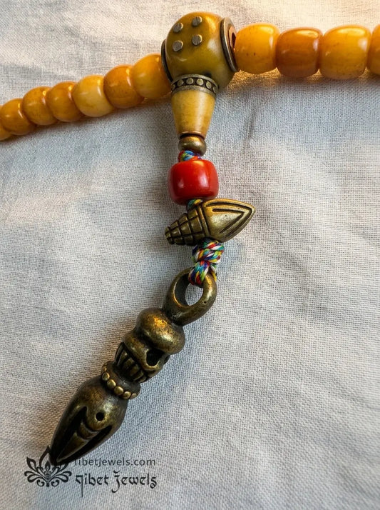 The "Unbroken Path" 108 Camel Bone Mala