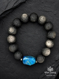 The "Moon & Earth" Obsidian Bracelet | Apatite Energy Balance