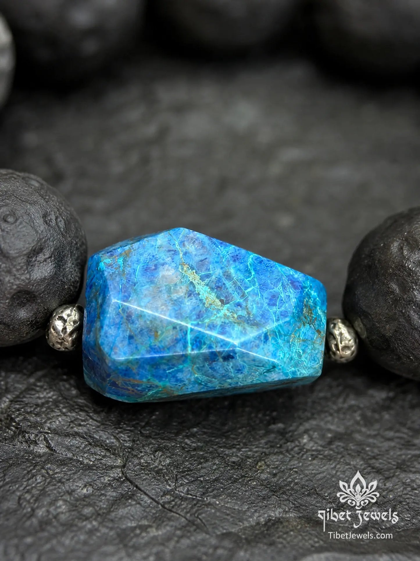 The "Moon & Earth" Obsidian Bracelet | Apatite Energy Balance