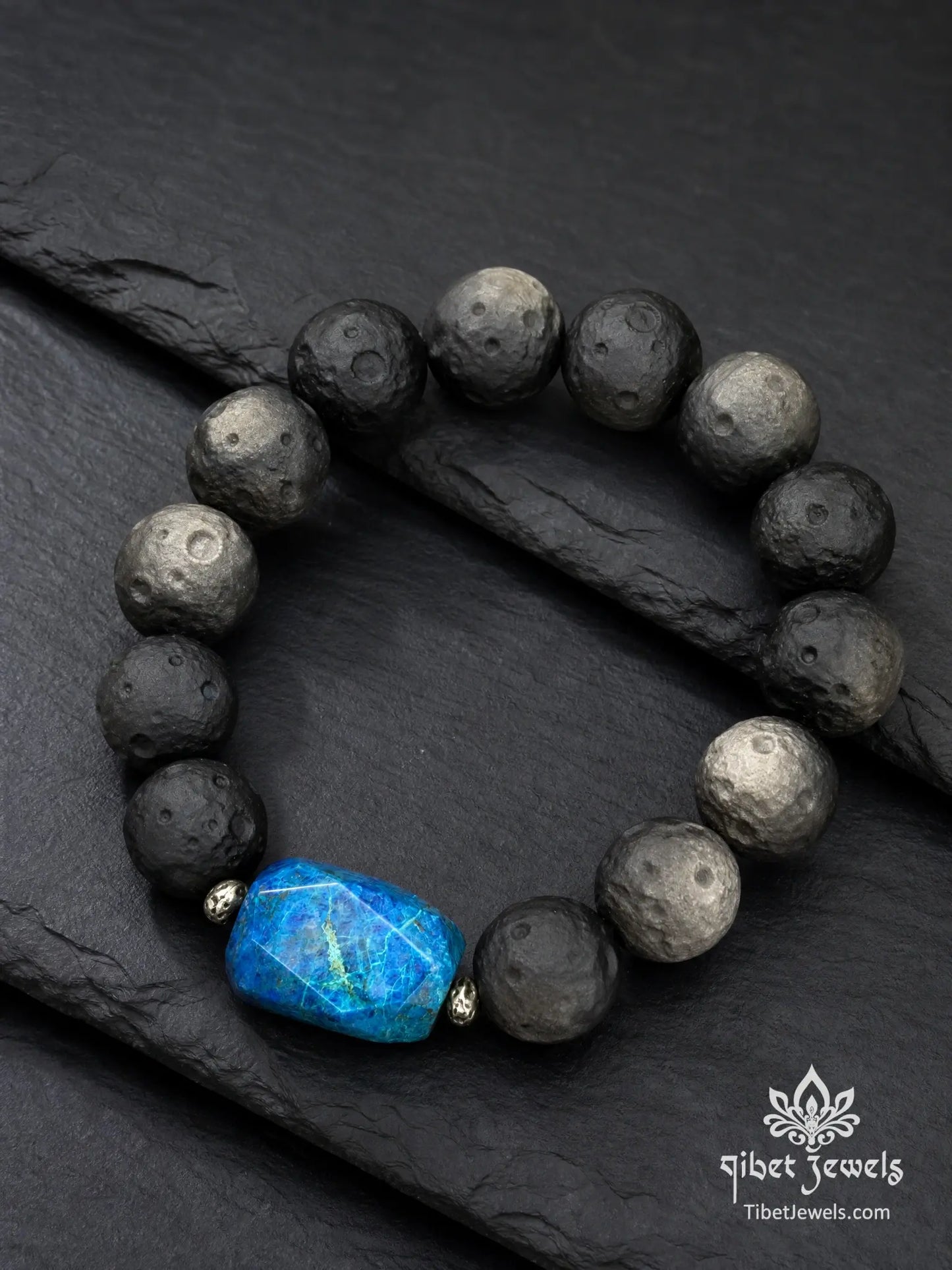 The "Moon & Earth" Obsidian Bracelet | Apatite Energy Balance