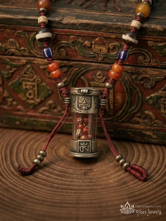 Sacred Tibetan "Gau Box" Reliquary Amulet - Tibet Jewels