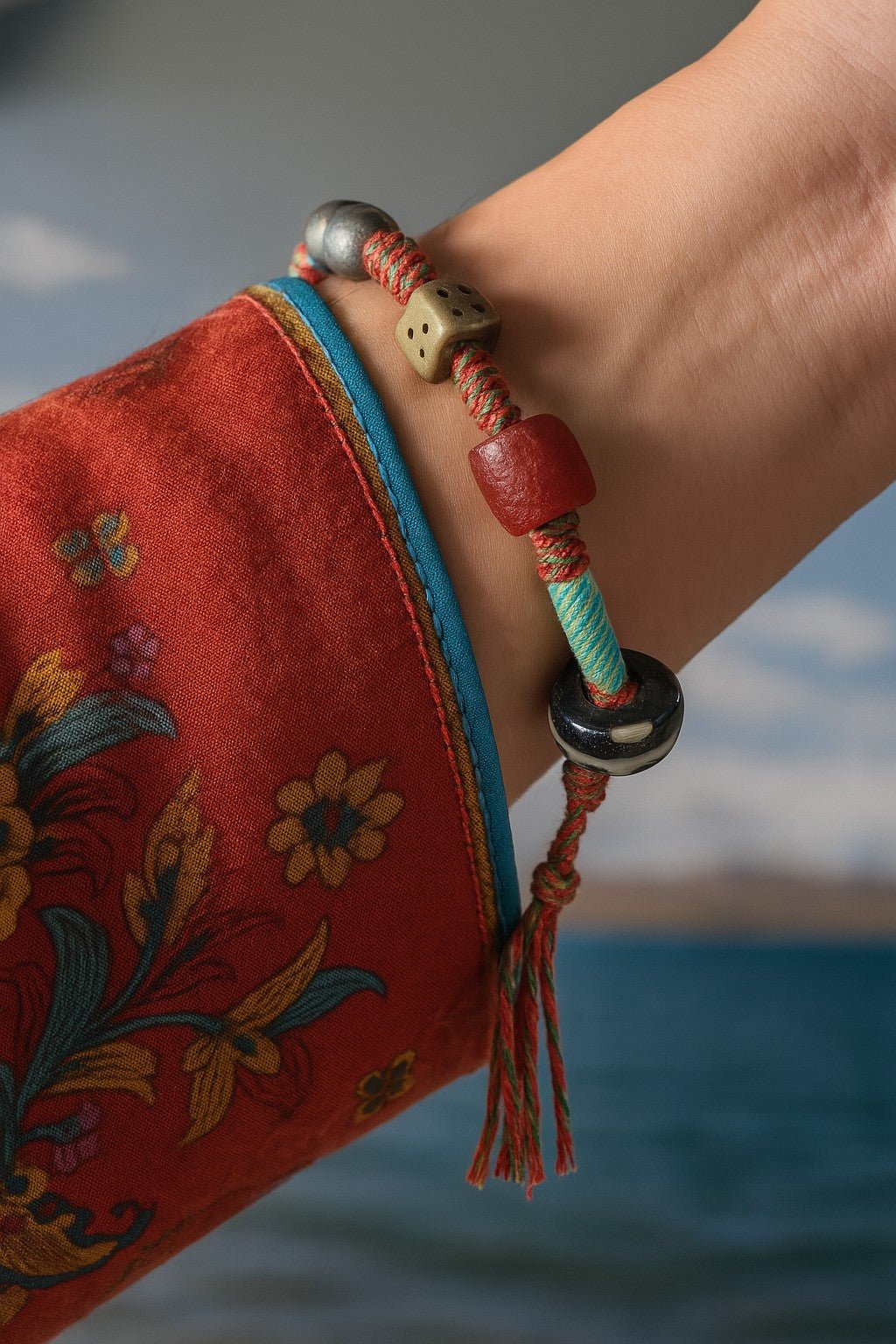 Tibetan Heritage Charm Bracelet – Handcrafted with Sacred Materials - Tibet Jewels