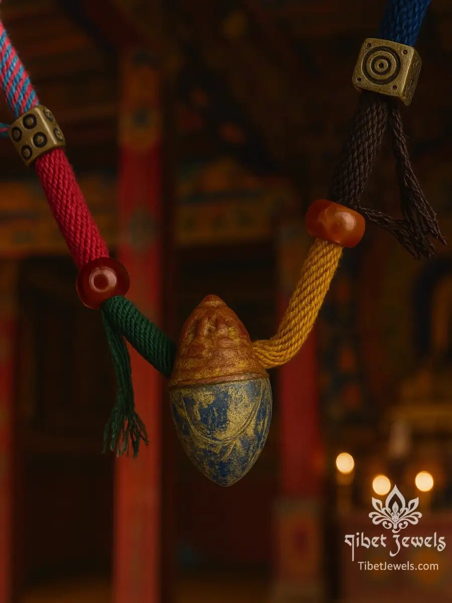 Sacred Tibetan “Nyagla Chacha” Amulet Necklace - Tibet Jewels