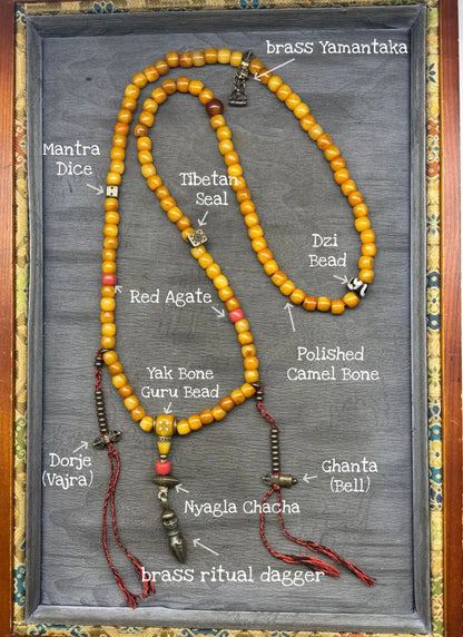 The "Unbroken Path" 108 Camel Bone Mala