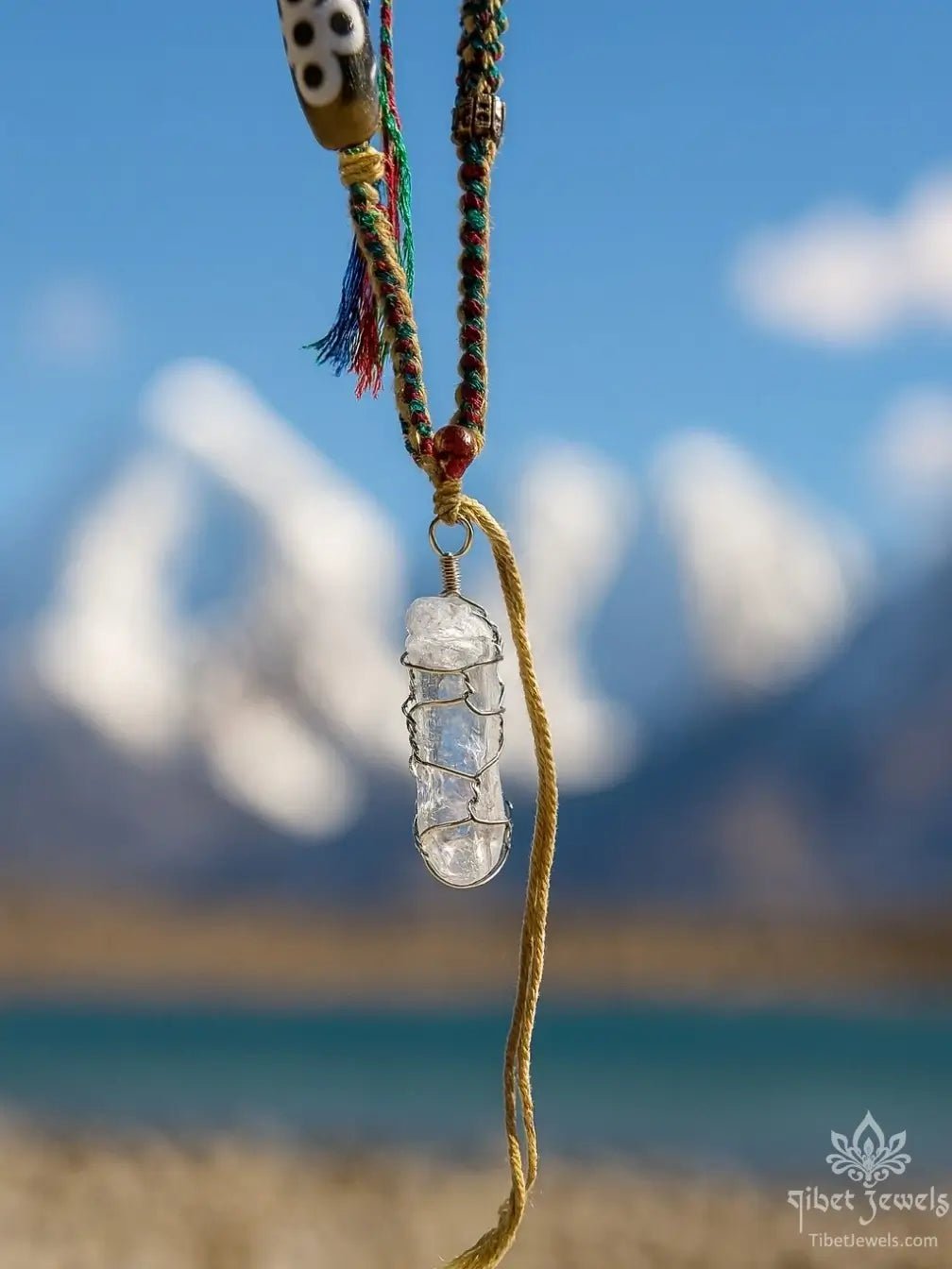 Clear Quartz Amulet Necklace - Tibet Jewels