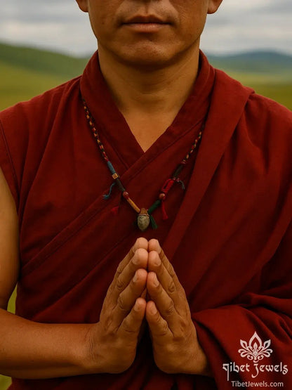 Sacred Tibetan “Nyagla Chacha” Amulet Necklace - Tibet Jewels