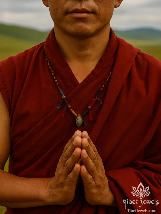Sacred Tibetan “Nyagla Chacha” Amulet Necklace - Tibet Jewels