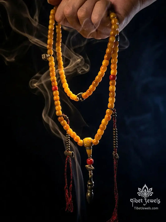 The "Unbroken Path" 108 Camel Bone Mala