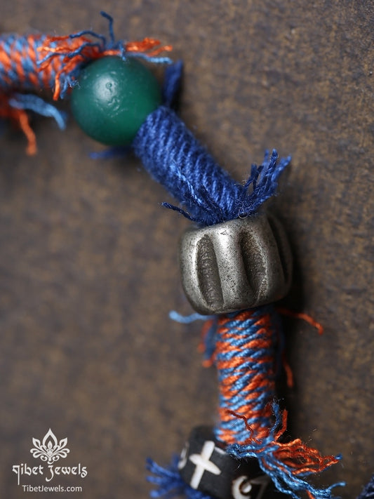 The "Wrapped & Warded" Hand-Braided Cord Bracelet | Citipati & Dice Charms