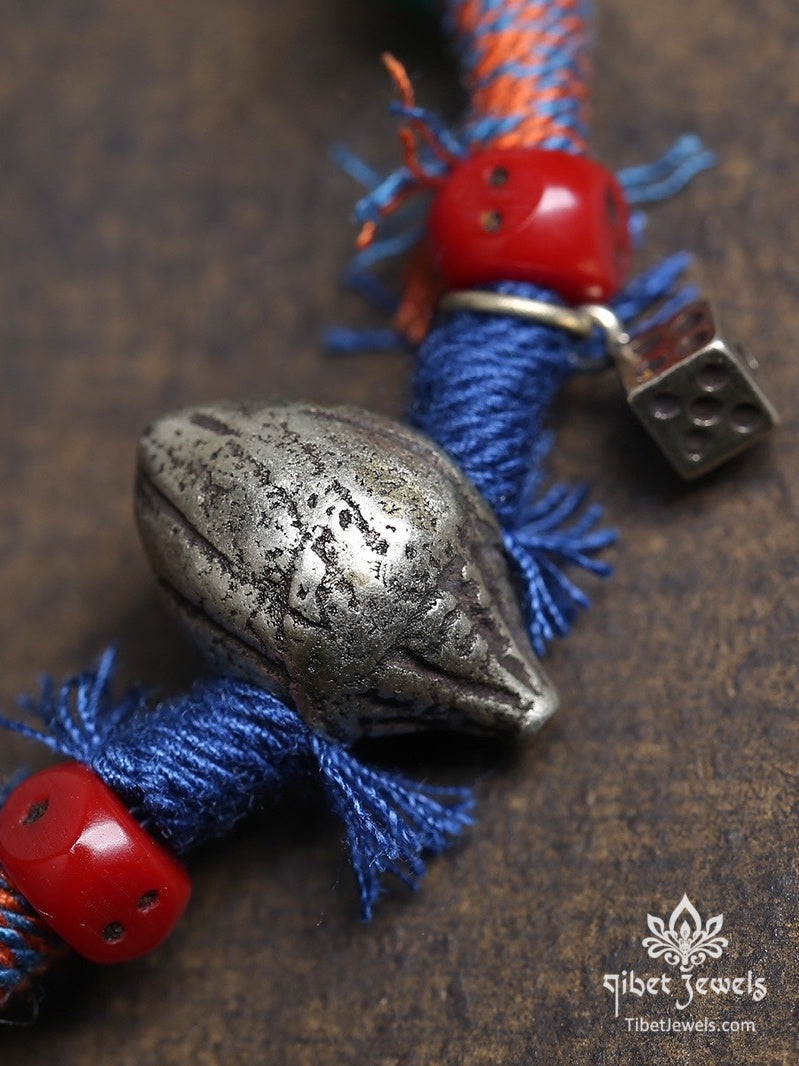 The "Wrapped & Warded" Hand-Braided Cord Bracelet | Citipati & Dice Charms