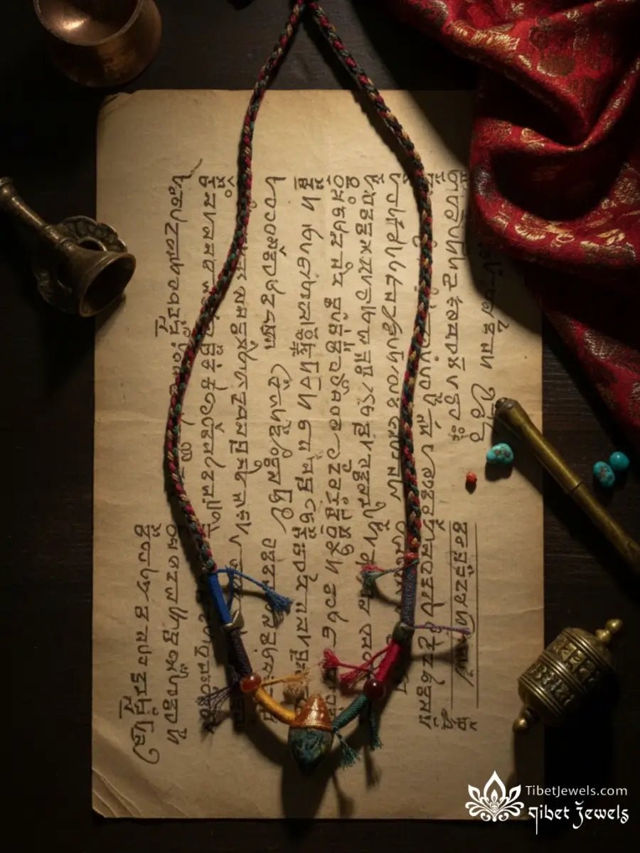 Sacred Tibetan “Nyagla Chacha” Amulet Necklace - Tibet Jewels