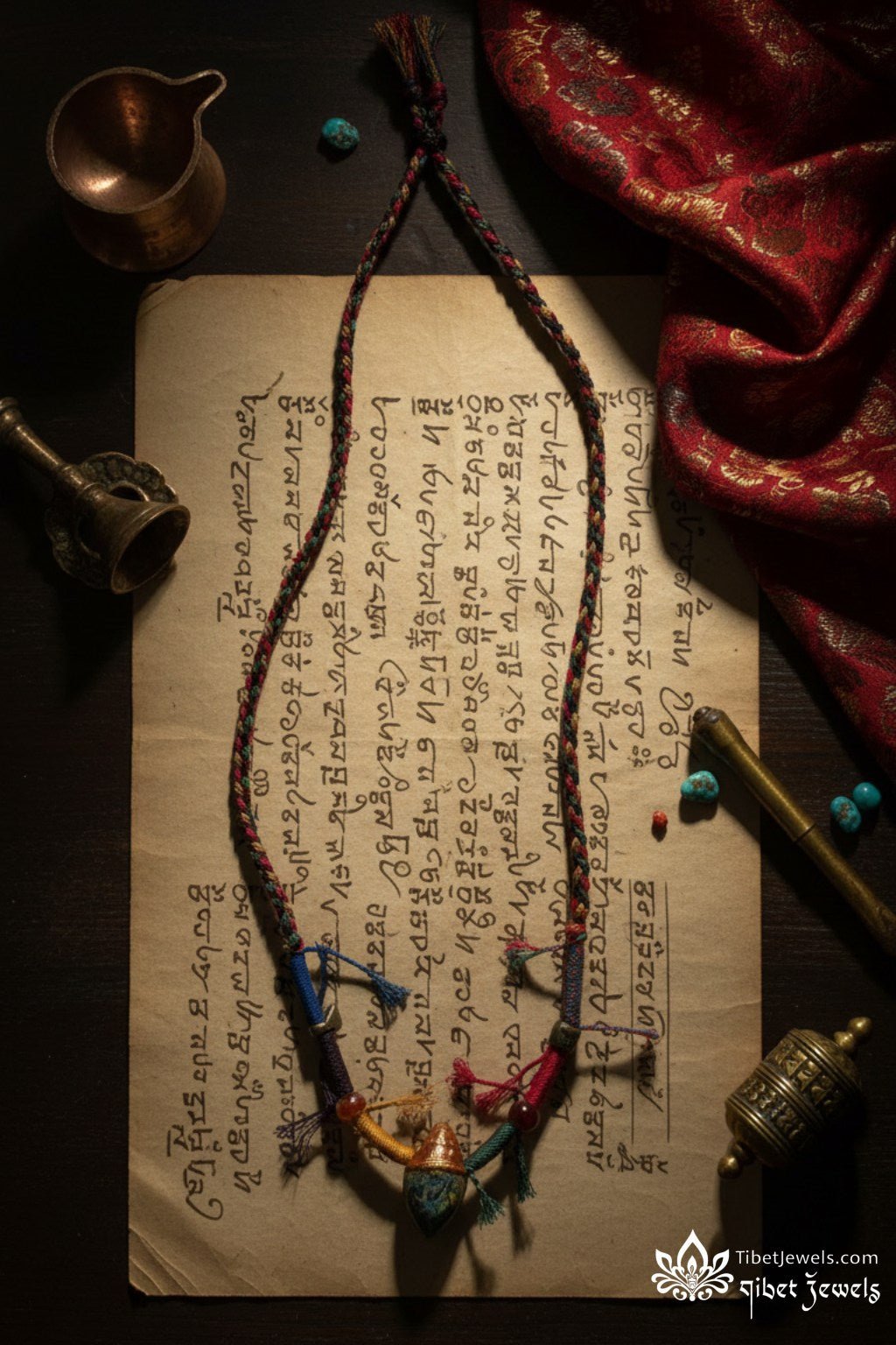 Sacred Tibetan “Nyagla Chacha” Amulet Necklace - Tibet Jewels