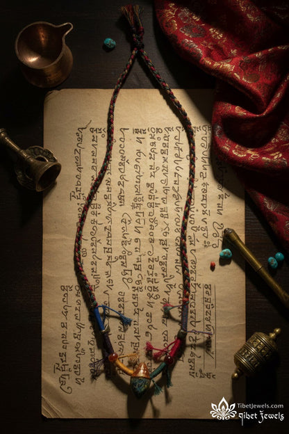 Sacred Tibetan “Nyagla Chacha” Amulet Necklace - Tibet Jewels