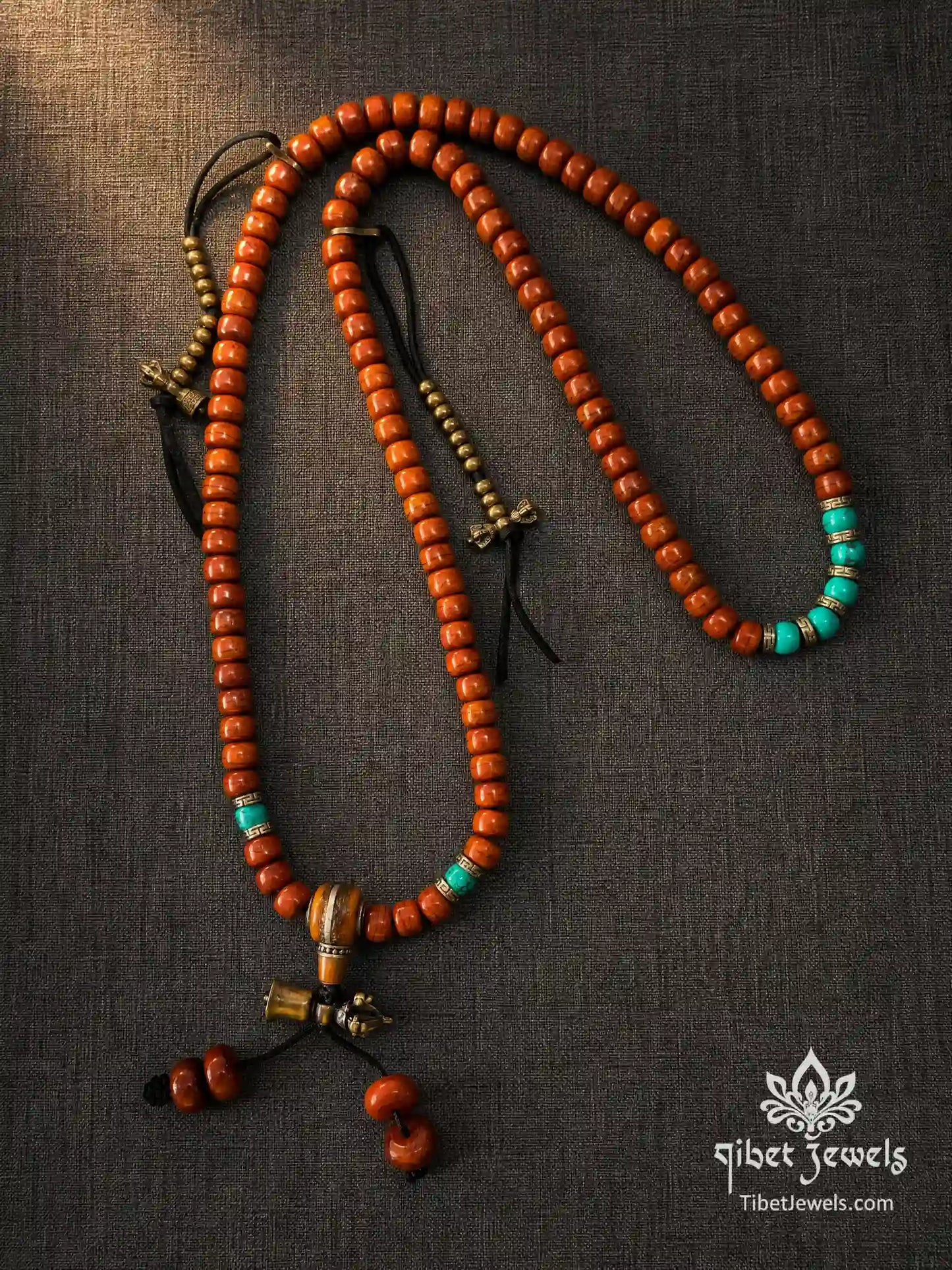The "Kept Vow" 108 Hand-Carved Mala | Vajra Bell & Counters