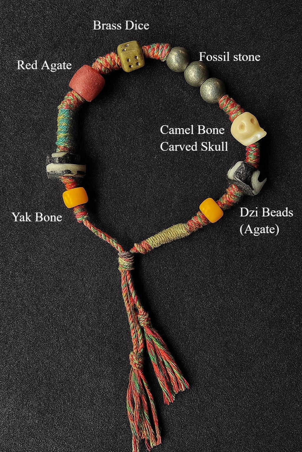 Tibetan Heritage Charm Bracelet – Handcrafted with Sacred Materials - Tibet Jewels