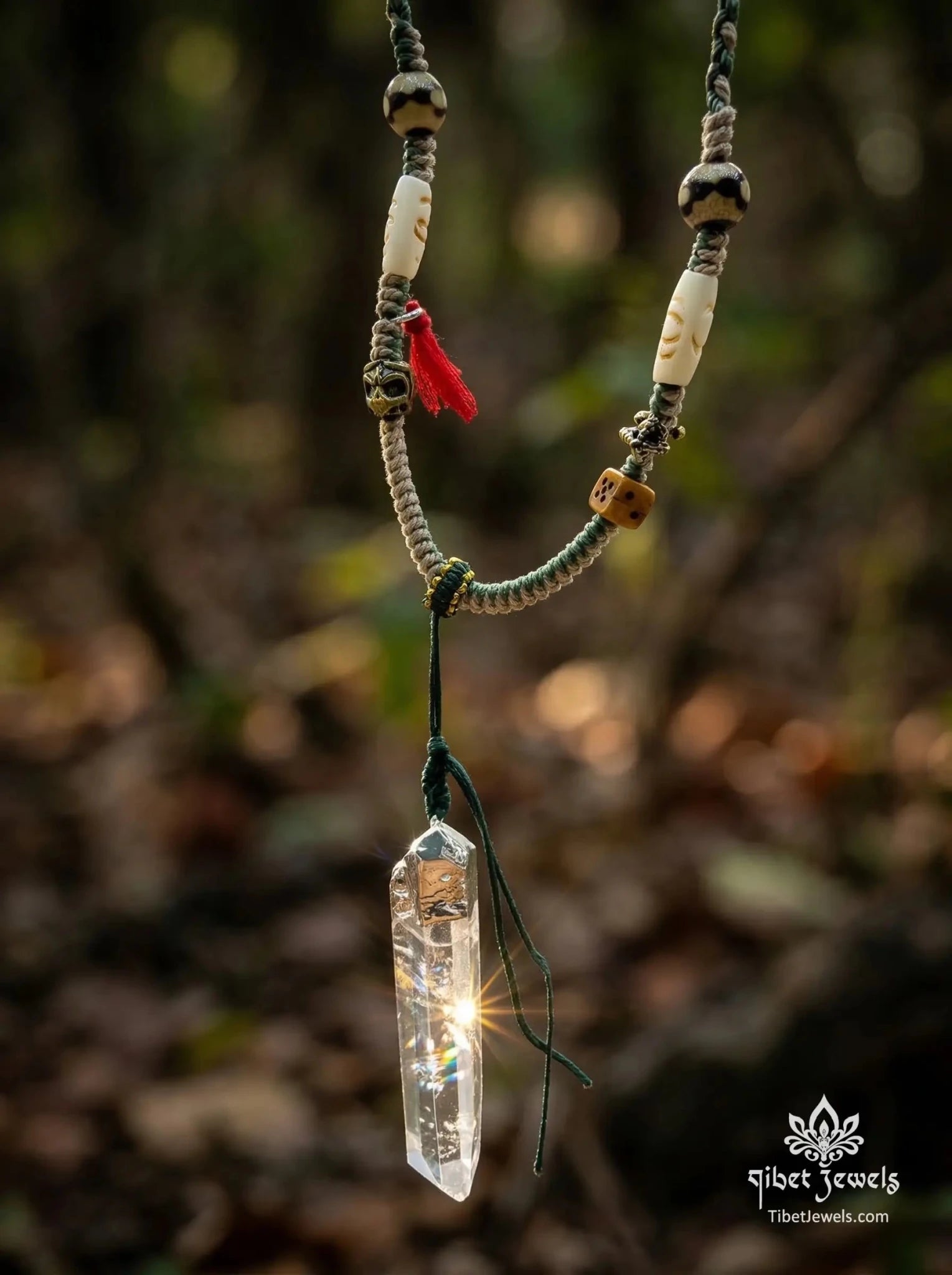 Sacred Himalayan Crystal "Pathfinder" Amulet - Tibet Jewels