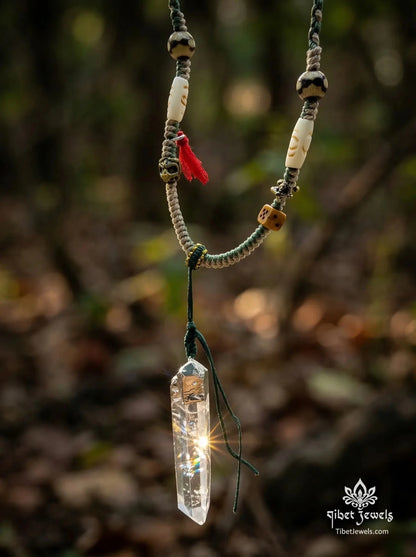 Sacred Himalayan Crystal "Pathfinder" Amulet - Tibet Jewels