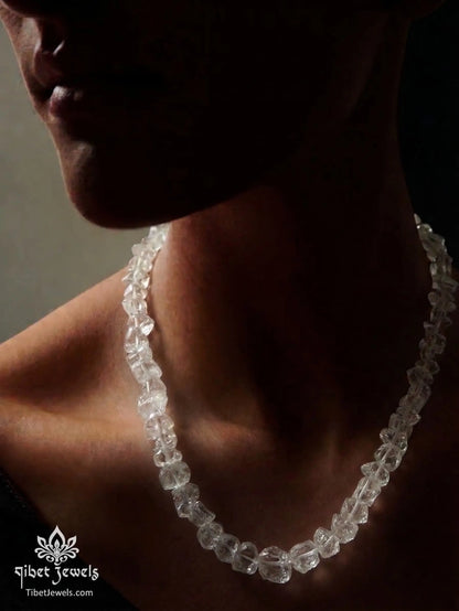 Purity Energy · Frozen Light · Himalayan Raw Clear Quartz Necklace – Clarity, Purity & Spiritual Light