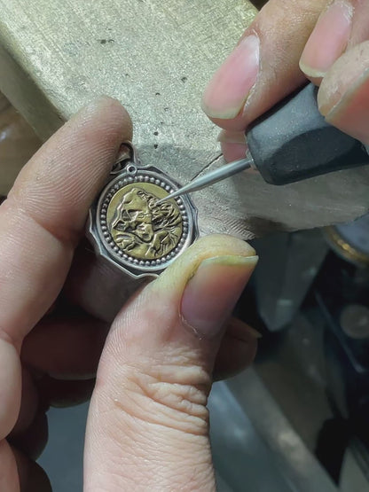 The "Mountain & Mirror" Kailash Oracle Pendant | S925 Silver & Brass